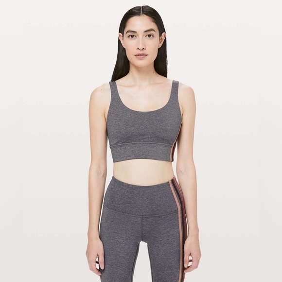 NWOT Lululemon Take A Hint Bra and Legging SET in Heathered Grey Size 6 - Picture 5 of 14